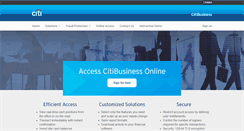 Desktop Screenshot of businessaccess.citibank.citigroup.com